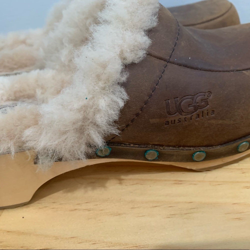 Ugg clog mule leather slip on